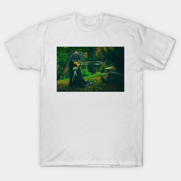 Gothic Bride and Groom T-Shirt by LHealeyPhoto